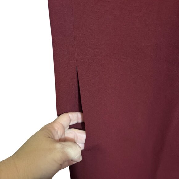 Theory Jasneah Admiral Crepe Mini Dress 0 Red Short Sleeve Hidden Back Zipper - Picture 6 of 6